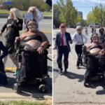 atlanta-‘no-kings’-protest-takes-turn-for-weird-as-masked,-wheelchair-using-leftist-walks-trump-lookalike-on-leash