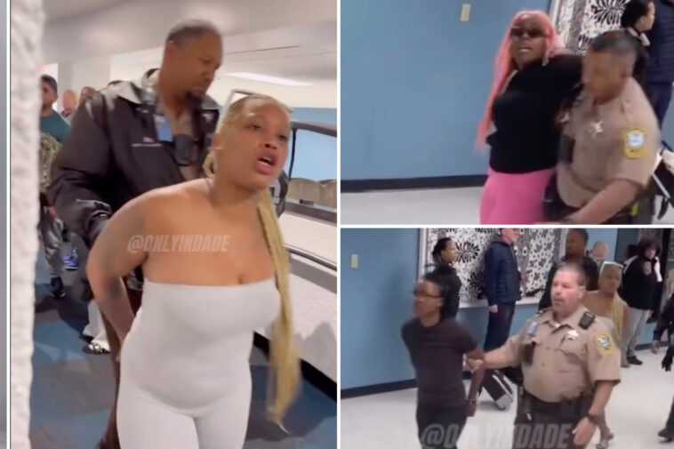 three-women-yanked-off-plane,-arrested at-miami-airport-after-refusing-to-pay-extra-baggage-fee