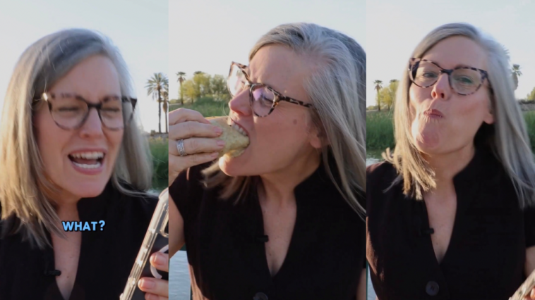 gross!-arizona-governor-katie-hobbs-ravages-a-taco-on-camera-in-humiliating-attempt-to-to-troll-leading-republican-challenger-andy-biggs-(video)