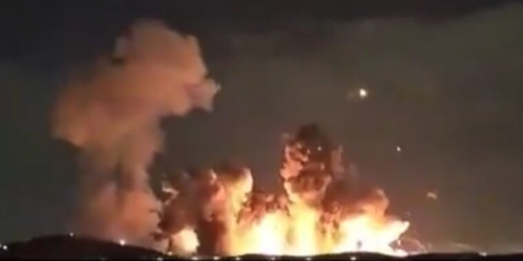 watch:-president-trump-posts-video-of-massive-airstrikes-and-explosions-on-iranian-icbm-base-in-isfahan,-iran