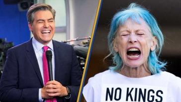 failure-jim-acosta-laughs-at-no-kings-protester’s-sign-wishing-death-on-president-trump?-|-drew-hernandez