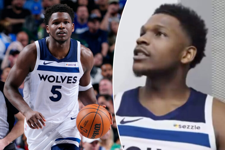 anthony-edwards-candidly-explains-why-he-missed-start-of-mavericks-game:-‘i-was-taking-a-s—t’