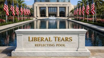 trump-presidential-library-to-feature-solemn-‘reflecting-pool’-of-liberal-tears