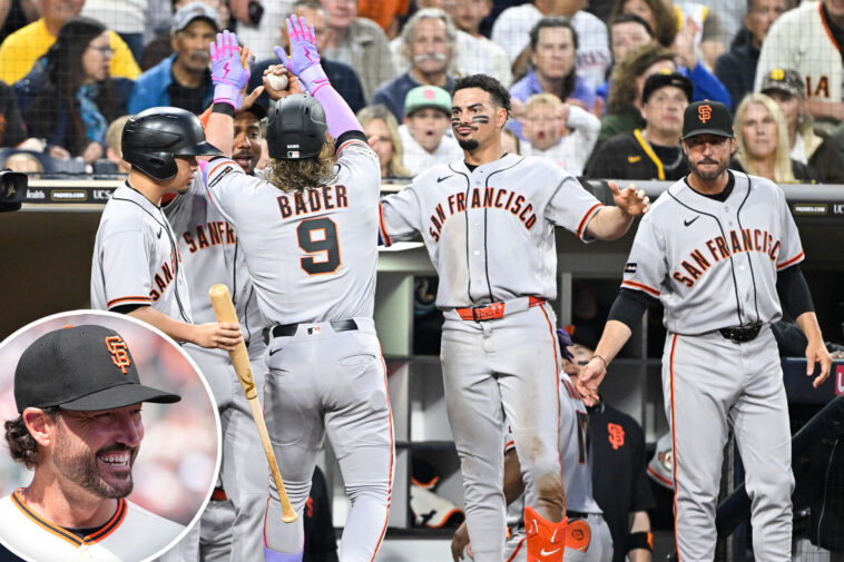 giants’-tony-vitello-celebrates-first-mlb-win-with-beer-shower