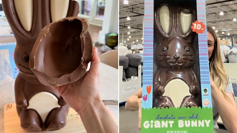 costco’s-$140,-10-pound-easter-bunny-has-shoppers-questioning-price-and-instructions-to-smash-it-apart
