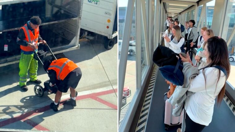 stubborn-stroller-sparks-chaotic-airport-showdown-with-baggage-handlers-in-viral-video