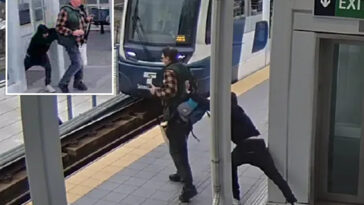 lurking-criminal-waits-for-train-to-arrive-before-shoving-seattle-straphanger,-tense-video-shows