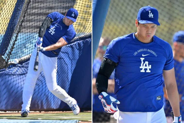 shohei-ohtani-takes-rare-on-field-batting-practice,-says-swing-is-‘a-little-off’