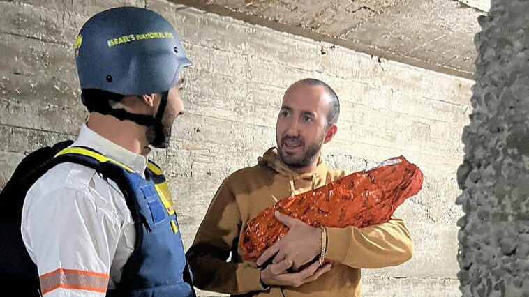 israeli-paramedic-delivers-baby,-rushes-it-to-bomb-shelter-during-iran-attack