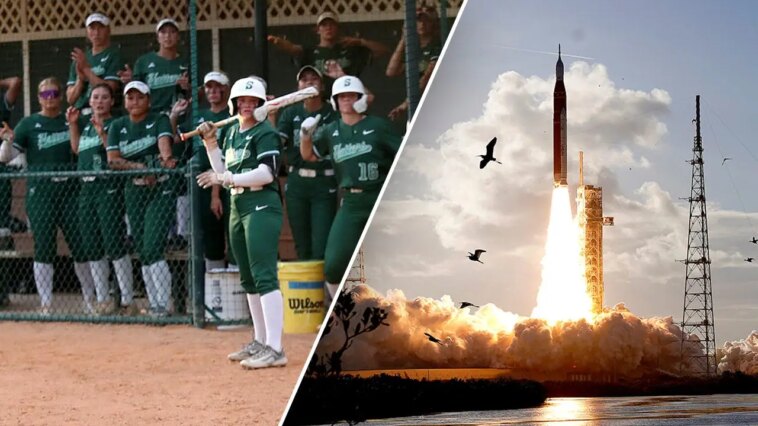 artemis-ii-launch-steals-the-show-at-college-softball-game-as-players-stare-skyward-in-amazement