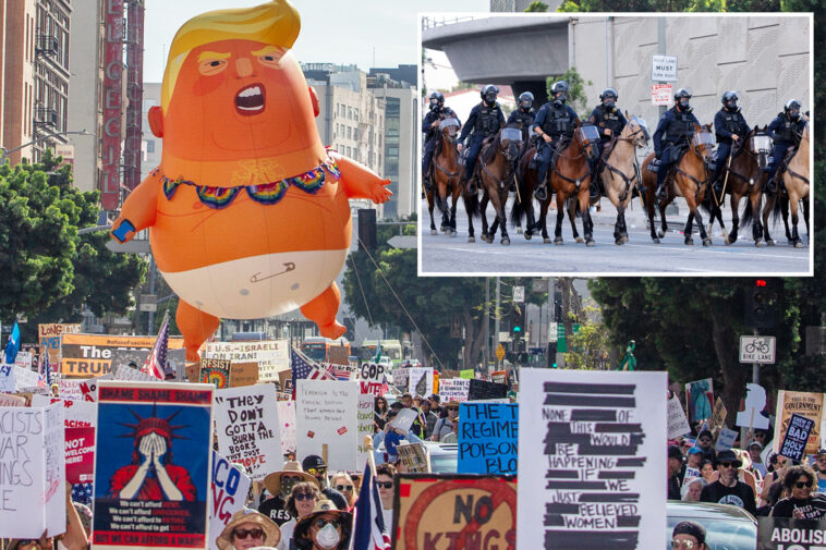 vicious-‘no-kings’-instigators-threw-bottles-at-police-horses-in-chaotic-downtown-los-angeles-protest