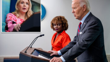 karoline-leavitt-blames-joe-biden-for-the-‘hard-time’-karine-jean-pierre-had-as-white-house-press-secretary 