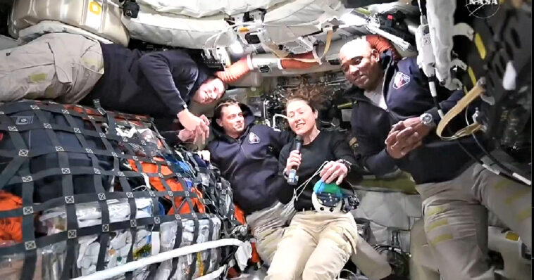 historic-artemis-ii-mission-leaves-earth-orbit,-and-the-orion-spaceship-is-now-on-a-four-day-journey-to-the-moon