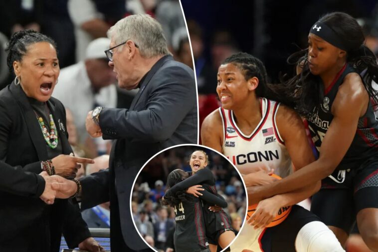 south-carolina-gets-revenge-in-final-four-upset-to-end-uconn’s-perfect-season-before-dawn-staley,-geno-auriemma-dustup