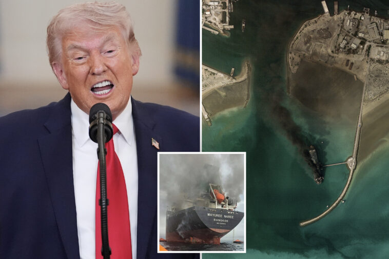 trump-tells-iran-‘open-the-f—in’-strait,-you-crazy-b——ds,’-—-as-he-warns-of-new-strikes-and-says-‘praise-allah’