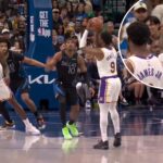 lebron-james-lets-son-bronny-hear-it-immediately-after-mistake-during-lakers’-loss-to-mavericks