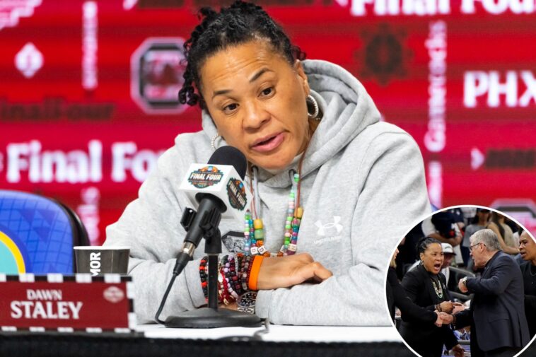 dawn-staley:-geno-auriemma-hasn’t-reached-out-after-heated-handshake-argument