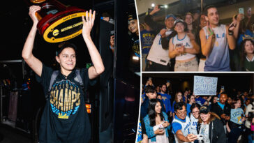 ucla-women’s-basketball-team-gets-hero’s-welcome-in-return-to-campus-after-national-championship