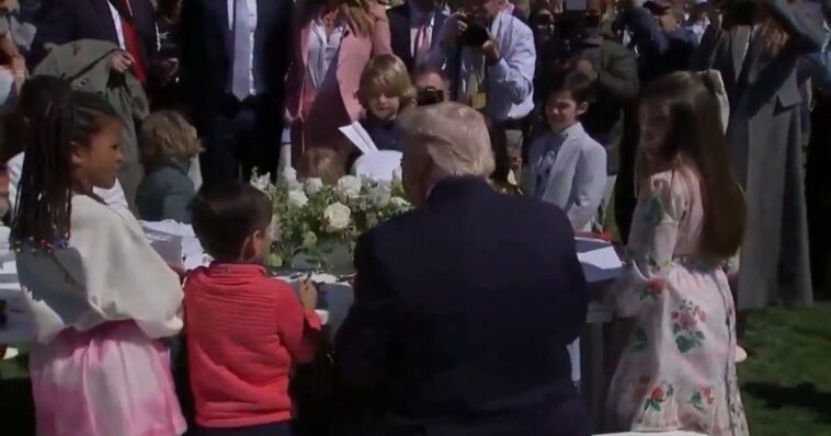 president-trump-signs-autographs-for-children-at-easter-egg-roll,-trolls-joe-biden-with-hilarious-joke-(video)
