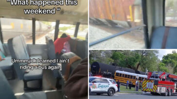 school-bus-driver-busted-after-shocking-video-shows-train-clipping-vehicle-full-of-kids