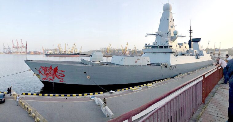 hms-dragon,-the-only-royal-navy-ship-deployed-to-middle-east,-returns-to-port-after-technical-issues-with-water-system