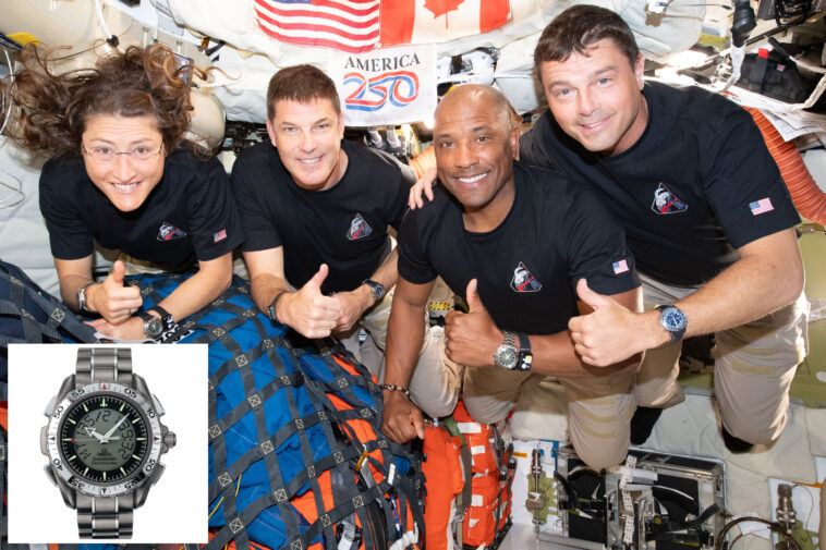 artemis-ii-astronauts-wore-top-of-the-line-omega-wristwatches-around-the-moon-—-and-one-slipped-on-an-old-school-nasa-icon