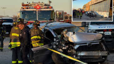 driver-in-training-crashes-into-nyc-warehouse-building,-killing-elderly-relative-in-nightmare-scene:-cops,-sources