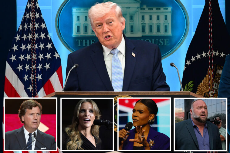 trump-goes-off-on-‘nut-jobs’ -tucker-carlson,-megyn-kelly,-candace-owens,-alex-jones-over-iran-war-criticism
