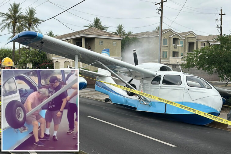 3-injured-after-small-plane-crashes-down-on-busy-arizona-road:-‘100%-a-miracle’