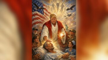 trump-responds-to-backlash-after-posting-a-christ-like-image:-“i-thought-it-was-me-as-a-doctor”