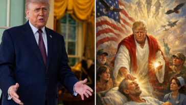 trump-reveals-why-he-deleted-ai-post-of-himself-as-jesus-like-figure-—-and-takes-shot-at-conservative-activist-riley-gaines