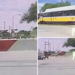 terrifying-moment-self-driving-tesla-crashes-through-railroad-gate,-missing-train-by-just-seconds