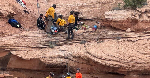 rescuers-save-parent-who-fell-off-70-foot-cliff-in-utah-on-family-vacation