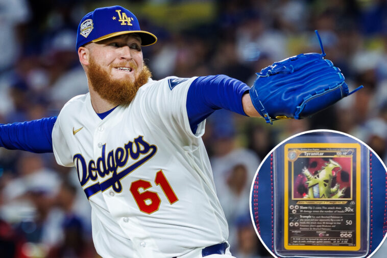dodgers-pitcher-snares-custom-glove-with-pokemon-card-implant