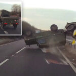 shocking-video-shows-moment-uk-military-vehicle-flips-and-rolls-on-highway-to-avoid-swerving-car