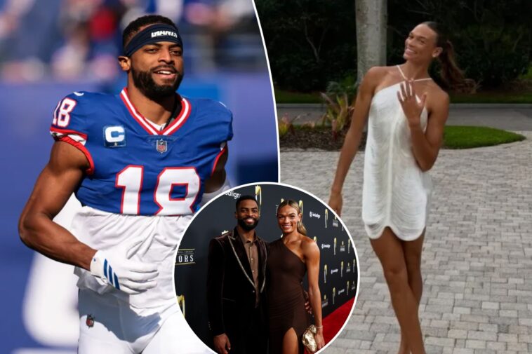 giants’-darius-slayton,-olympian-anna-hall-get-married-in-lavish-ceremony-at-long-island-castle