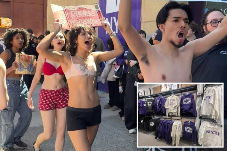 ultra-woke-nyu-students-strip-to-their-skivvies-to-protest-school-merch-they-claim-is-made-with-sweatshop-labor