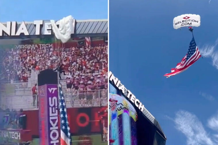 parachuter-slams-into-virginia-tech-scoreboard-—-jarring-crowd-and-delaying-football-game