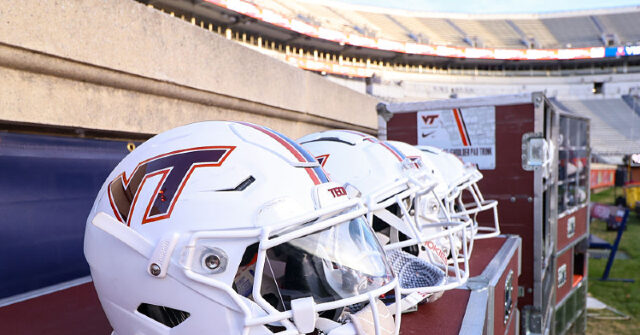 watch:-parachutist-left-dangling-after-crashing-into-scoreboard-at-virginia-tech-spring-game