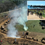 tear-gas,-pepper-spray-and-arrests-as-protesters-try-to-storm-a-wisconsin-beagle-lab