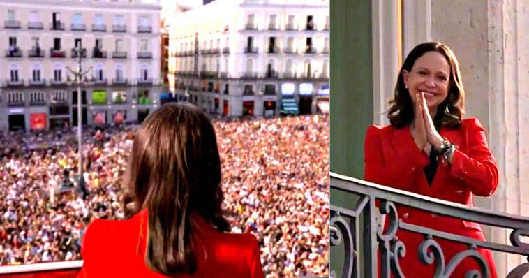 nobel-prize-winner-maria-corina-machado-given-hero’s-welcome-by-tens-of-thousands-in-madrid-–-venezuelan-opposition-leader-snubs-spanish-leftist-prime-minister-pedro-sanchez-(videos)