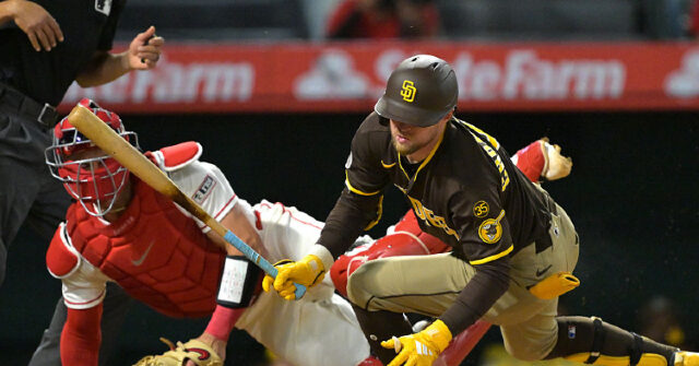 watch:-padres-slugger-hit-in-the-face-with-97-mph-fastball,-stays-in-game