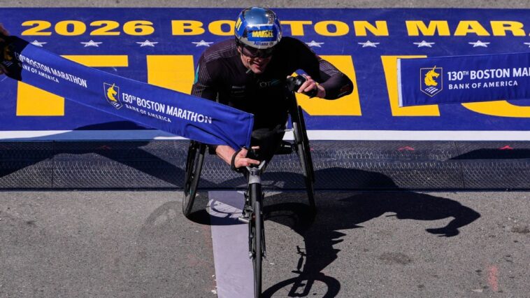 hug-wins-ninth-boston-marathon-wheelchair-title