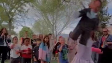 lgbt-event-at-brigham-young-university-features-painting-of-trump’s-severed-head,-children-bashing-a-pinata-of-republican-senator-mike-lee