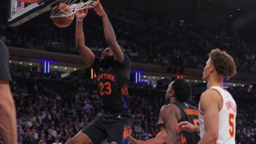 knicks’-mitchell-robinson-makes-impact-on-both-ends-as-hawks-don’t-employ-fouling-tactics