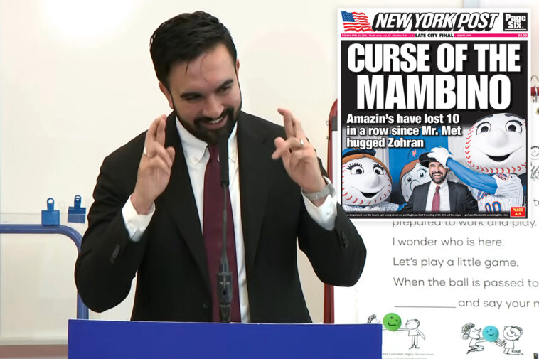 zohran-mamdani-embraces-‘mayor-mambino’-nickname-for-a-day-as-fans-blame-mascot-hug-for-epic-losing-streak
