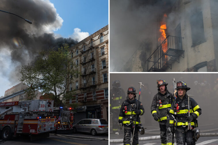 2-dead-and-11-injured-after-enormous-blaze-tears-through,-partially-collapses-nyc-apartment-building:-‘heavy,-heavy-damage’
