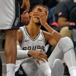 spurs-star-victor-wembanyama-enters-concussion-protocol,-ruled-out-of-game-2-after-fall-against-trail-blazers