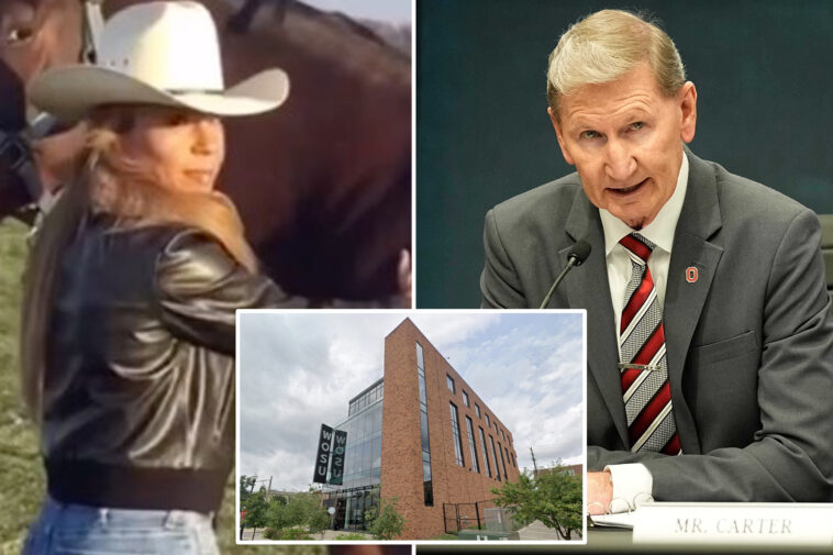 ex-ohio-state-president-ted-carter’s-girlfriend-would-sneak-through-campus-garage-to-get-to-his-office,-report-reveals