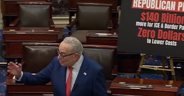 trump-blasts-chuck-schumer-for-declaring-‘nobody-respects-border-patrol-or-ice’-—-‘he-must-immediately-apologize-to-these-great-patriots,-and-i-mean-now!’
